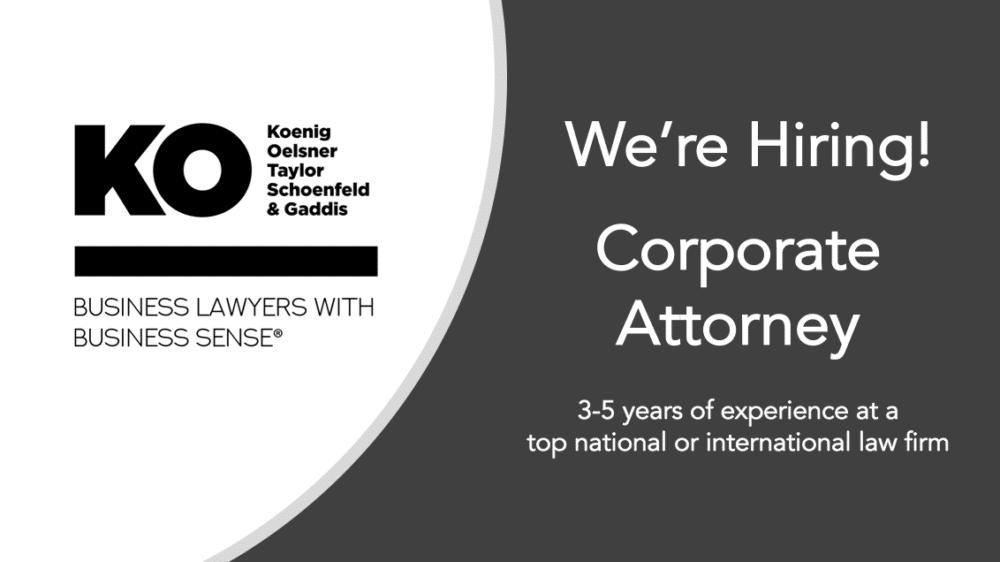 KO hiring corporate transactional attorney