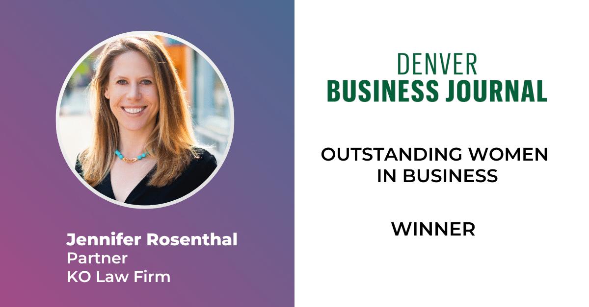 KO Partner Jennifer Rosenthal Named Outstanding Woman in Business Image