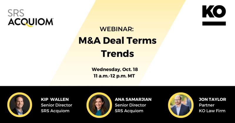 Save the Date: M&A Deal Terms Trends Webinar Image